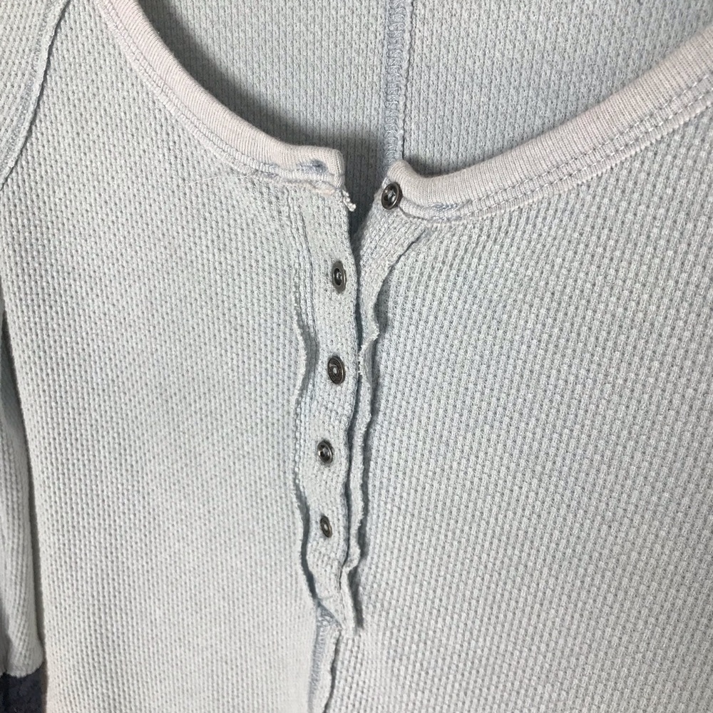 FREE PEOPLE Ski Lodge Crochet Cuff Thermal Top - Picture 7 of 8